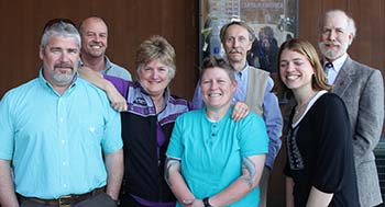 The 2014-2015 executive committee, left to right: Miller, Duffy, Hart, Bauer, Lewis, Korbe and Herbert.