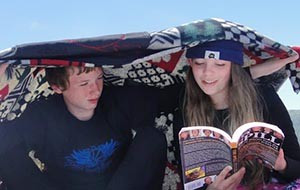 Students read stories from “The Spill” to each other during this summer’s Copper River Stewardship Program.