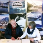 Linda Robinson and board member Jim Herbert at the PWSRCAC booth at Kodiak Comfish 2013