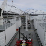 Image shows oil spill response equipment on the deck of the Allison Creek.